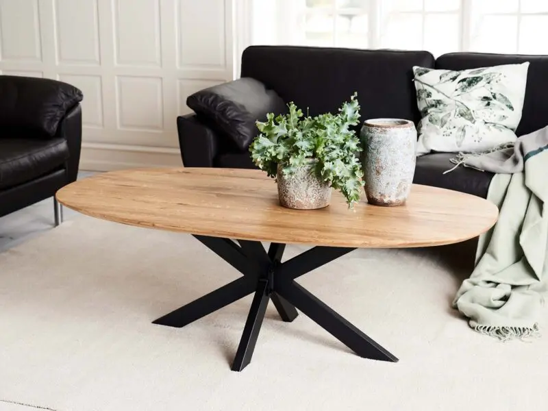 Orlando sohvapöytä tammi 80x140cm Star-jalalla