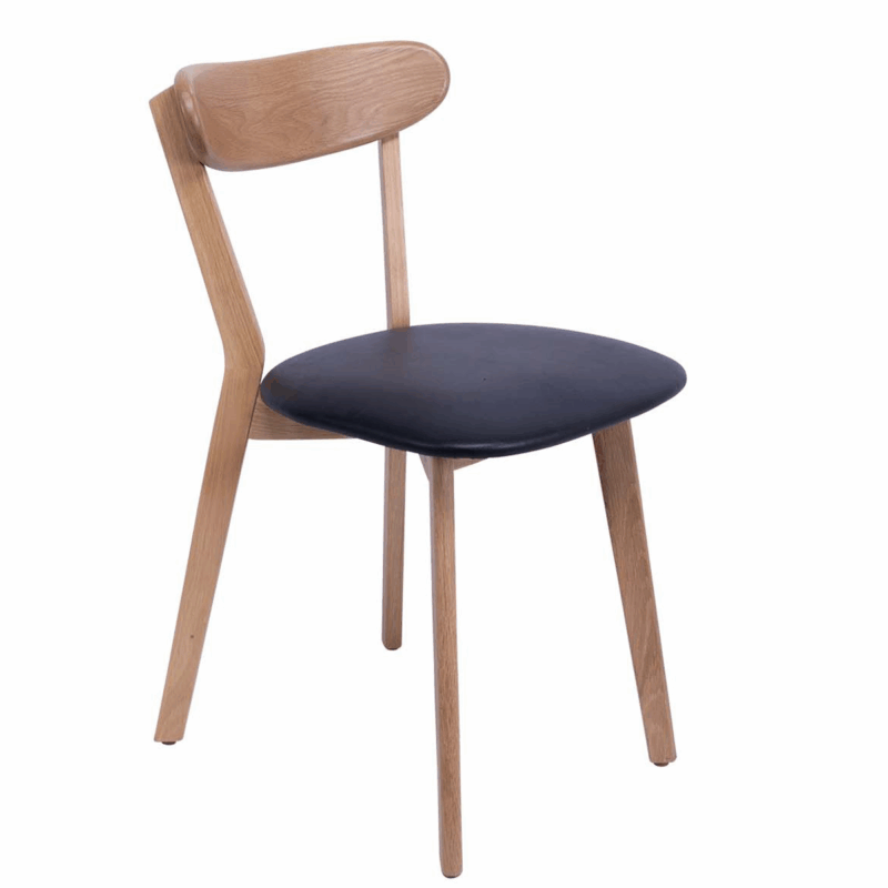 Valdis ruokapöydän tuoli, tammi/musta