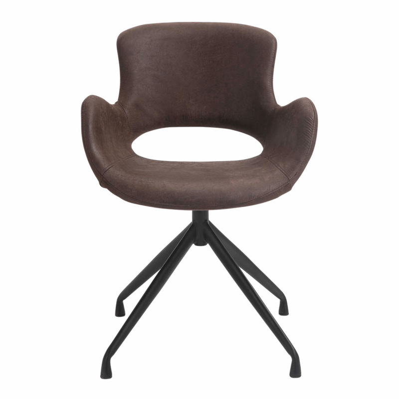 Luna ruokapöydän tuoli pyörivä, tummaruskea