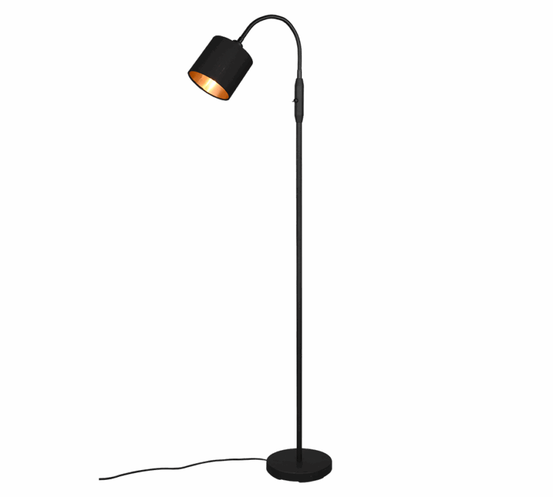 Lattiavalaisin Tommy musta 1xE14