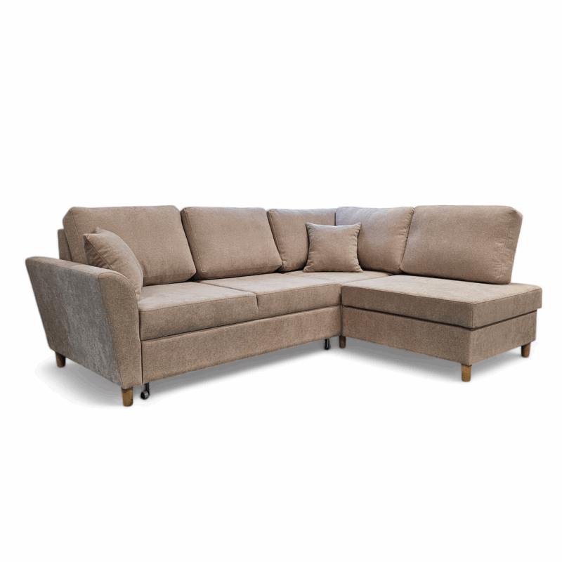 Aleksi avokulma vuodesohva 240x180 cm Storm 06 pellava-beige