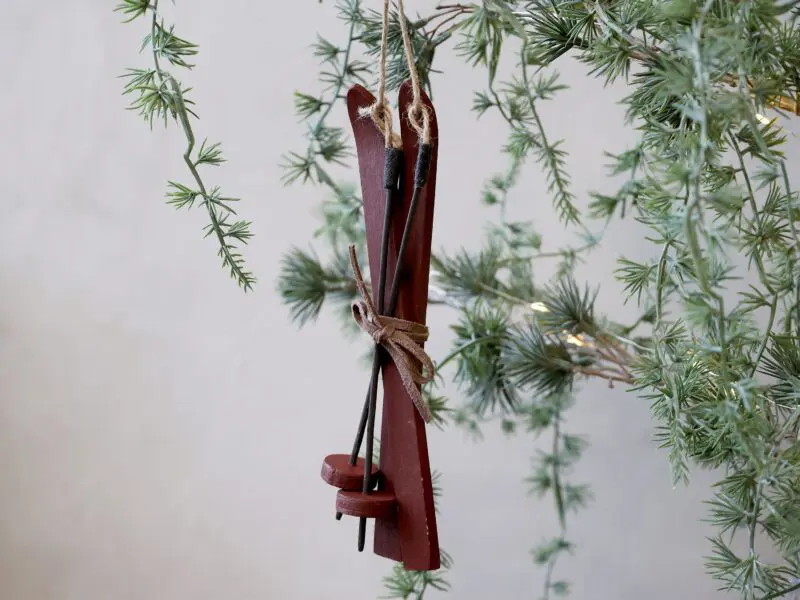 Vintage sukset roikkuvat, 20x6x2 cm antique cherry