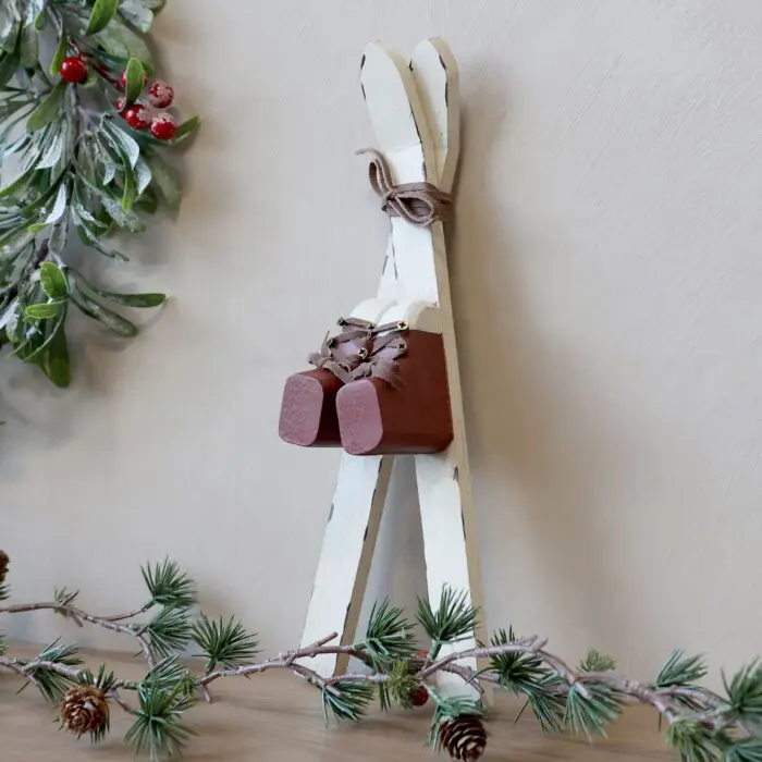 Vintage sukset monoilla, 7x33x12 cm antiiikinvalk