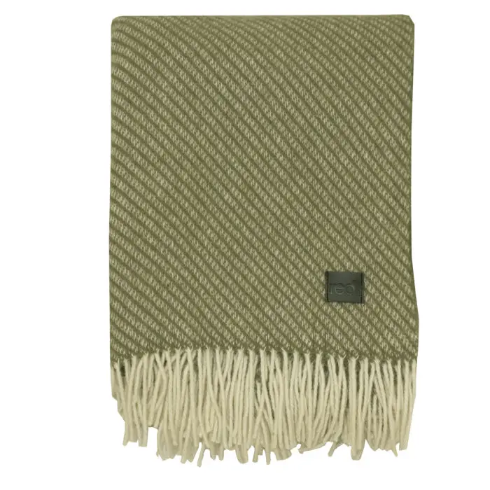 Torkkupeitto Aukland 130x170cm vihreä/valkoinen