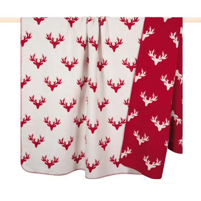 Torkkupeitto deer red 150x200cm