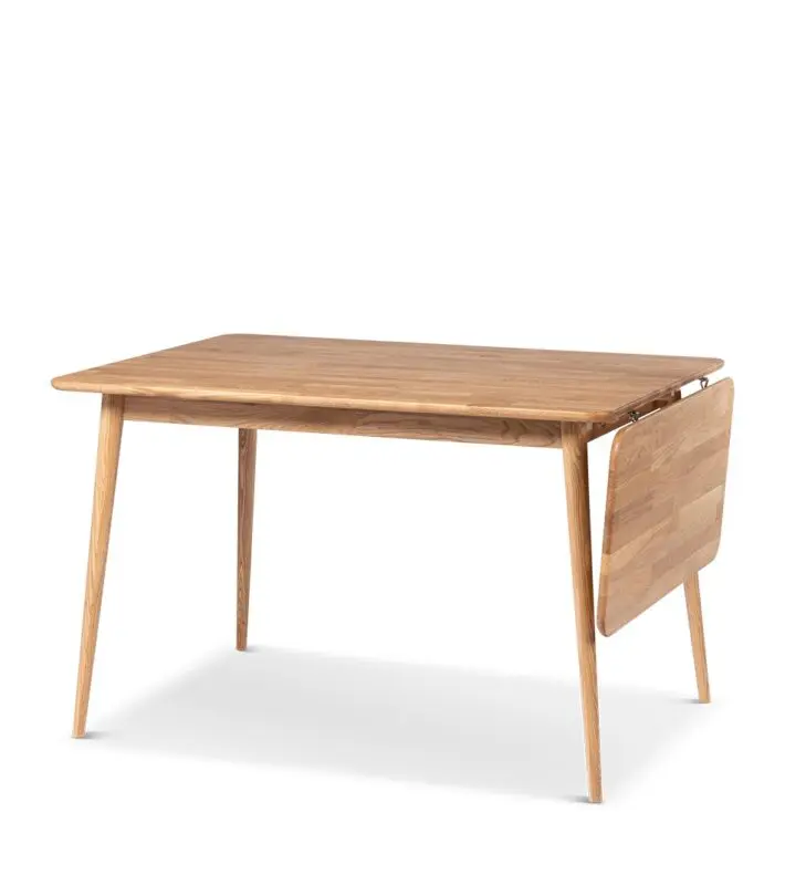 Alnorg ruokapöytä tammi 80x120+40cm