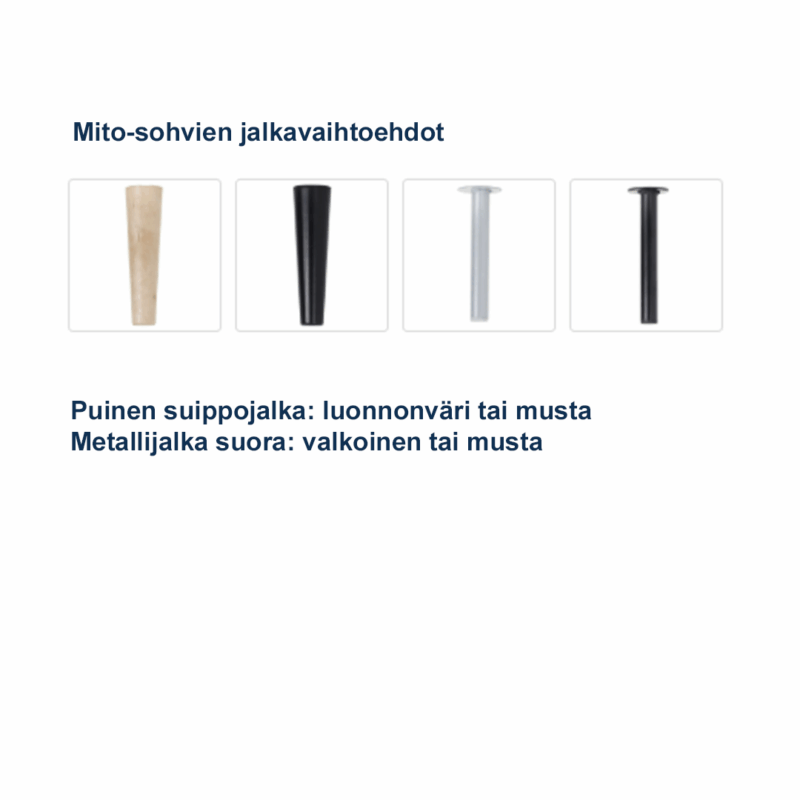 Halla divaanisohva L, Mito-verhoilukankaalla - Image 4