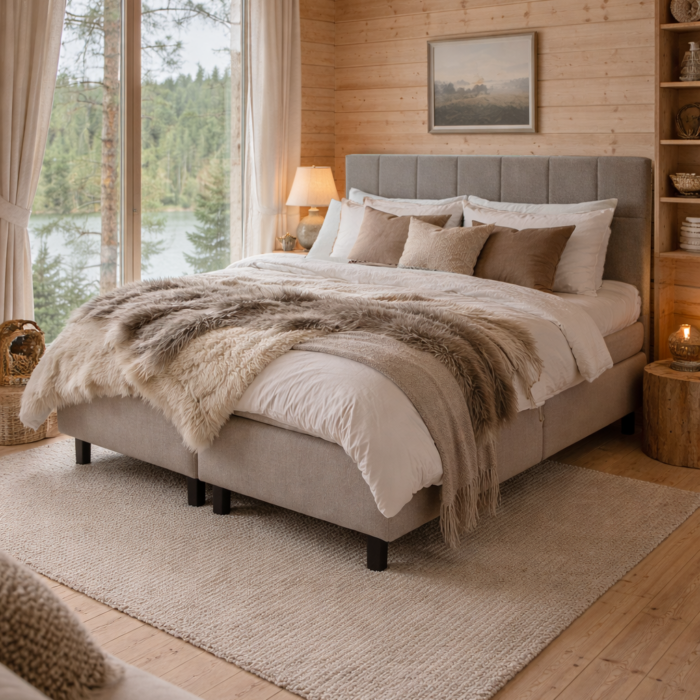 Unico Safir jenkkisänky sängynpäädyllä