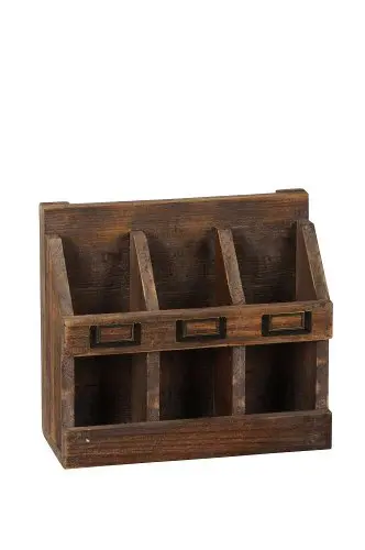 Pulloteline seinälle puu ruskea 32,5x13x29cm