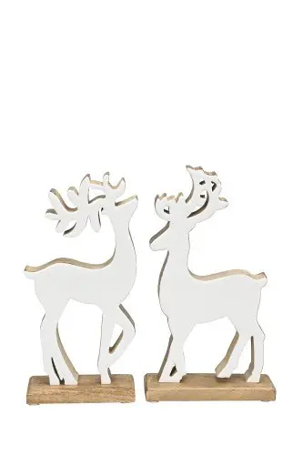 Porofiguuri puu/valkoinen lajitelma 13,5x5x26,5cm