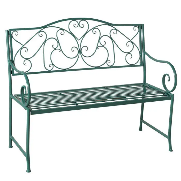 Puutarhapenkki Louisa vihreä 115x98x45cm