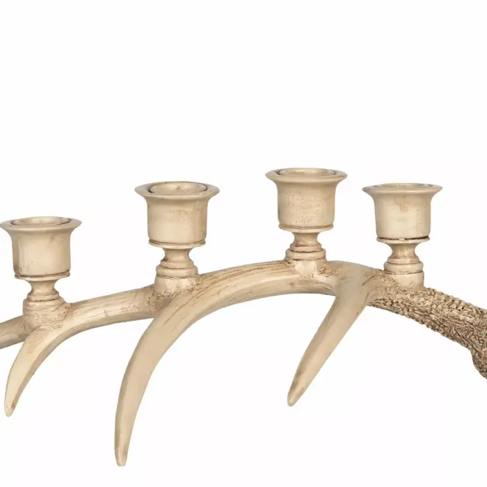 Kynttelikkö poronsarvi vaalea  38x17x14cm 101963