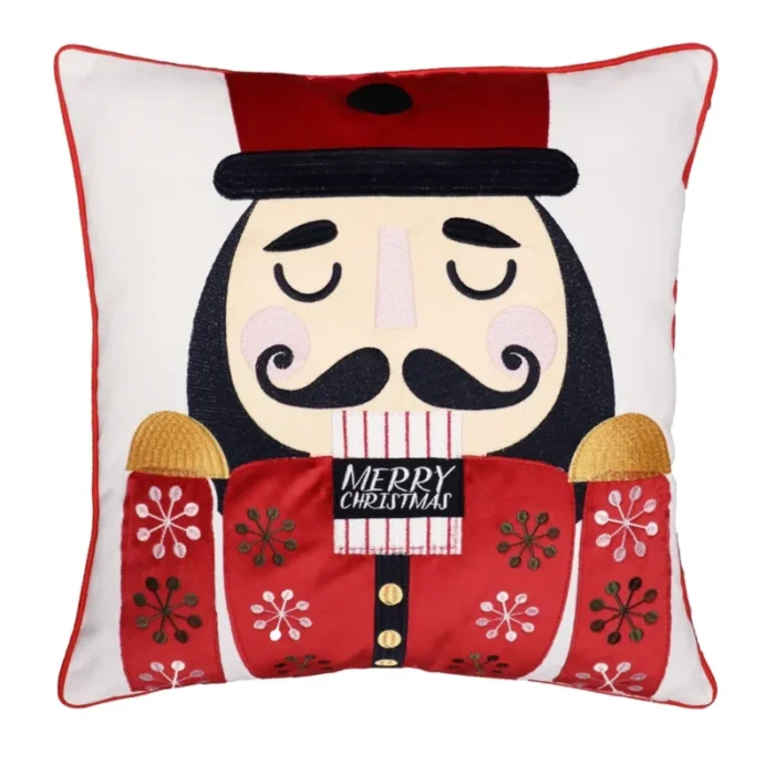 Tyynynpäällinen pähkinänsärkijä punainen 45x45cm