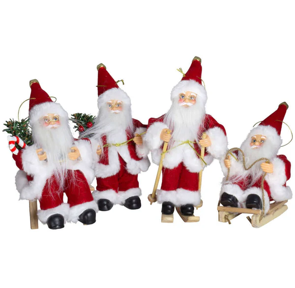 Joulukuusenkoriste joulupukki 18 cm punainen