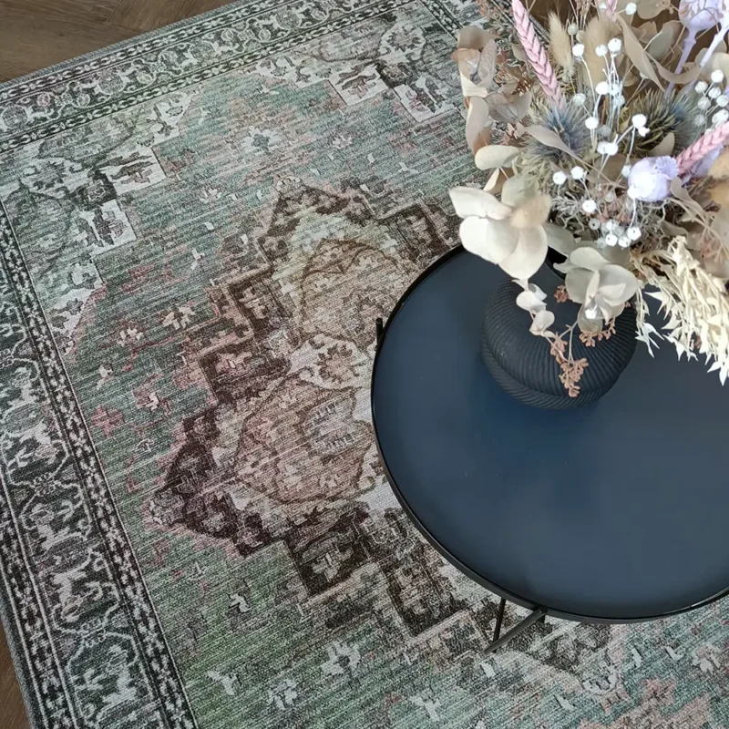 Zahra itämainen matto, vihreä - Image 2