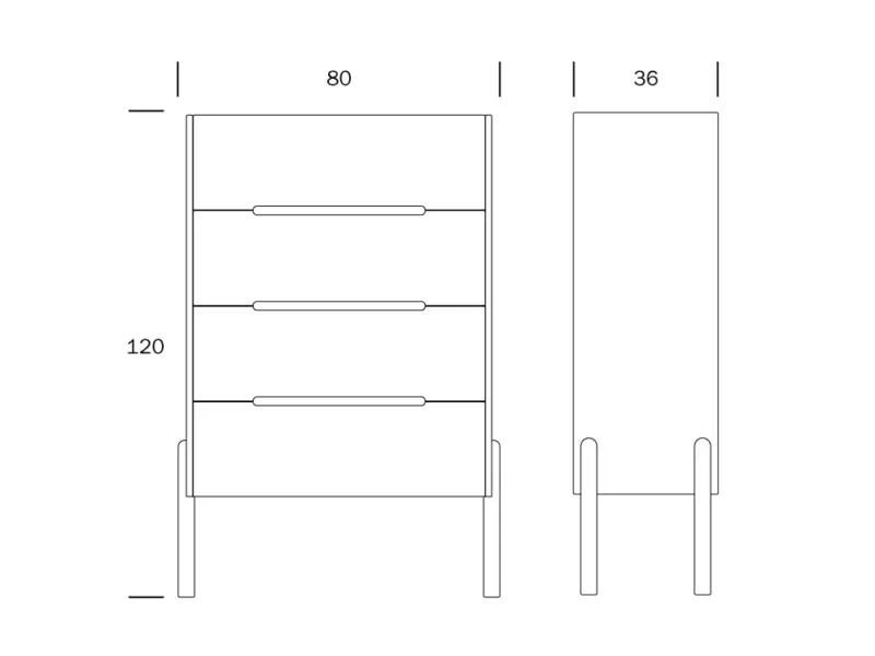 Lennu lipasto koivu valkoinen - Image 3