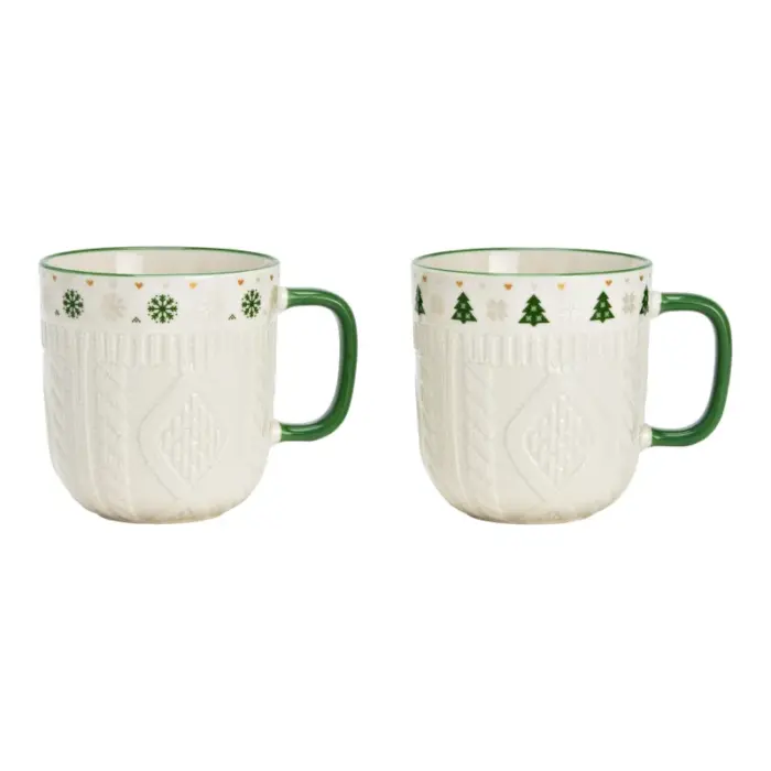 Joulumuki valkoinen neulottu 12x9x9cm