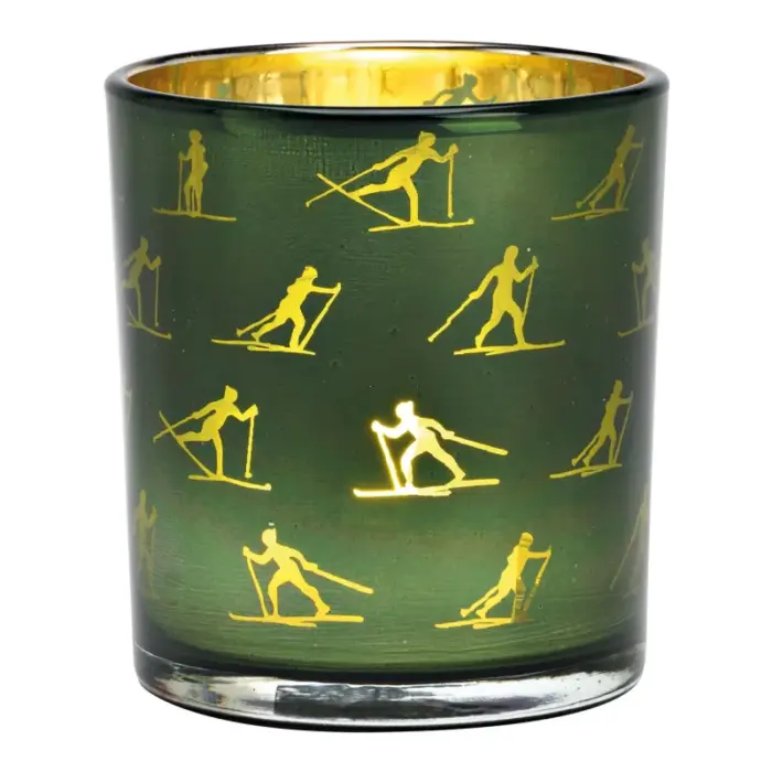 Tuikkukippo hiihtäjät vihreä 7x8x7cm