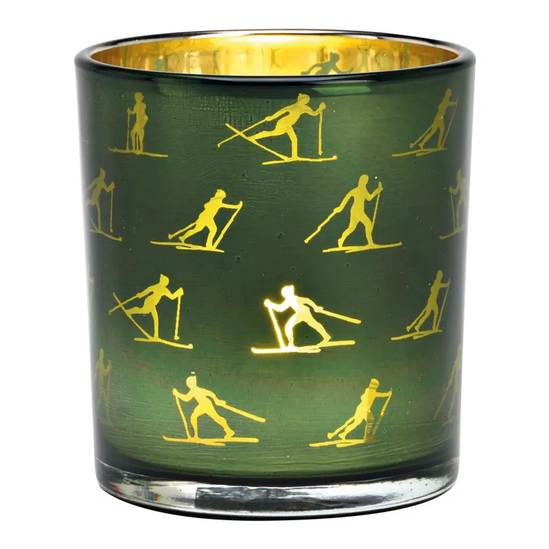 Tuikkukippo hiihtäjät vihreä 9x10x9cm