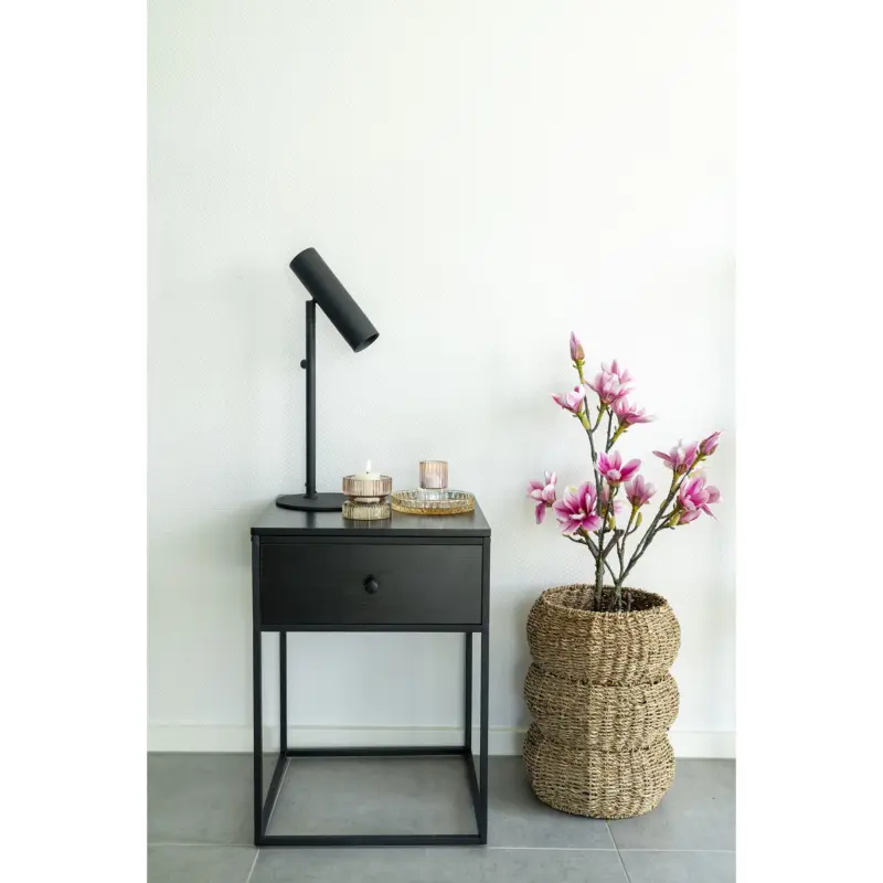 Vita yöpöytä 1 laatikko musta/musta - Image 3